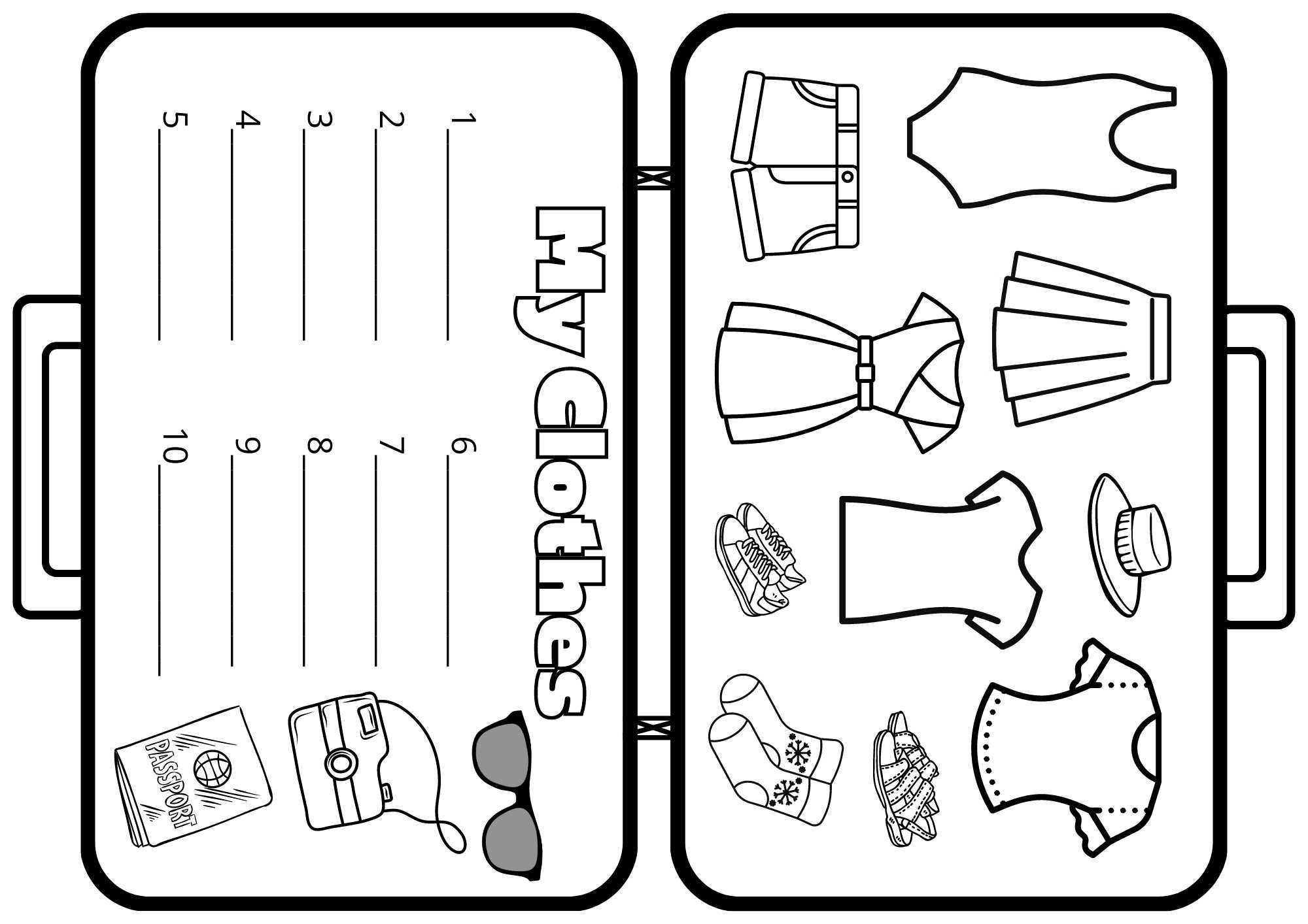 My Girl's Clothes Mini Coloring Book Activity for Kids